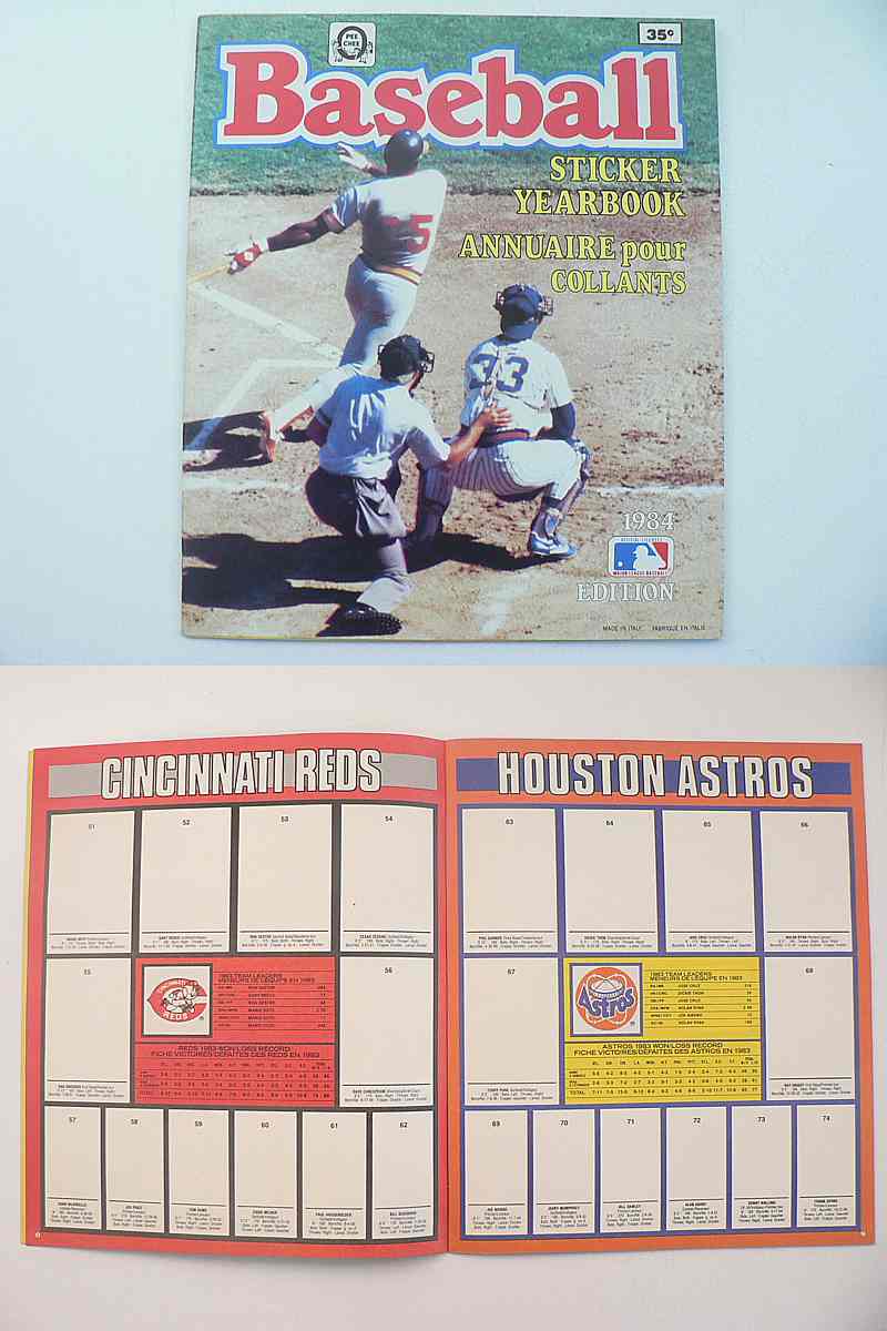 1984 O-PEE-CHEE BASEBALL STICKERS EMPTY ALBUM  photo