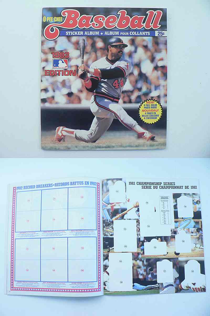 1983 O-PEE-CHEE BASEBALL STICKERS EMPTY ALBUM  photo