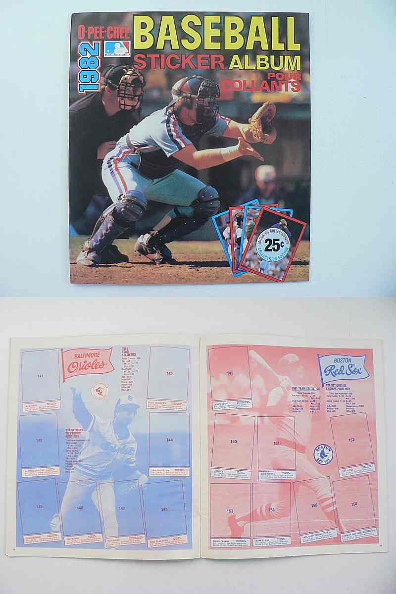 1982 O-PEE-CHEE BASEBALL STICKERS EMPTY ALBUM  photo