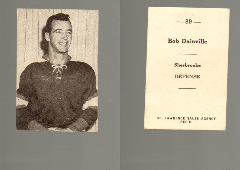 1952-53 ST. LAWRENCE SALES HOCKEY CARD #89 B. DAINVILLE photo 1952-53 ST. LAWRENCE SALES HOCKEY CARD #89 B. DAINVILLE photo