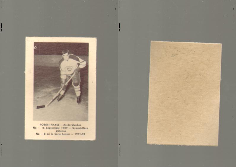 1951-52 LAVAL DAIRY HOCKEY CARD #8 R. HAYES photo