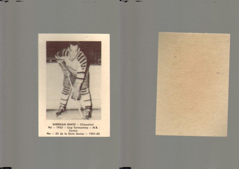 1951-52 LAVAL DAIRY HOCKEY CARD #35 S. WHITE photo