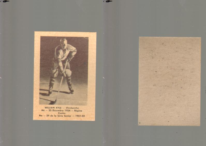 1951-52 LAVAL DAIRY HOCKEY CARD #39 W. KYLE photo