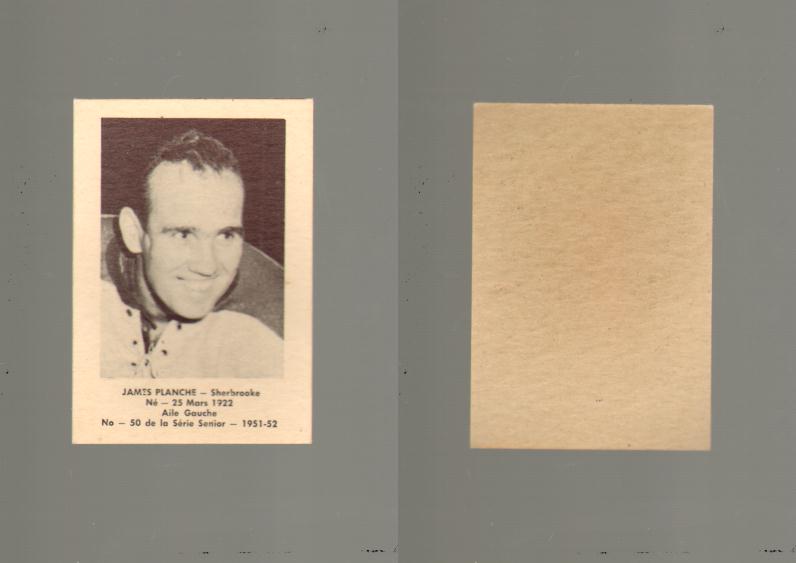 1951-52 LAVAL DAIRY HOCKEY CARD #50 J. PLANCHE photo