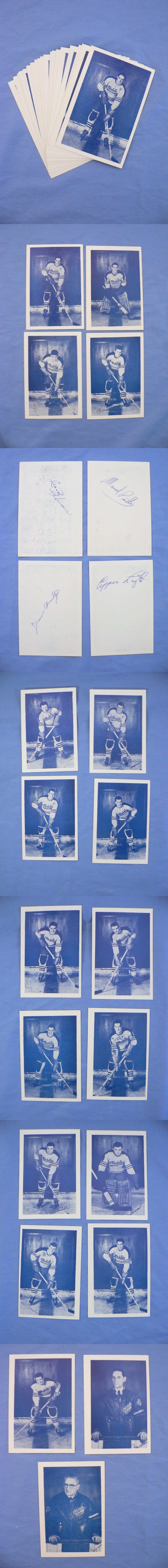 1949-50 QUEBEC CITADELLES TEAM SET POST CARD ALL AUTOGRAPHED 19/20 INC. J. BELIVEAU photo