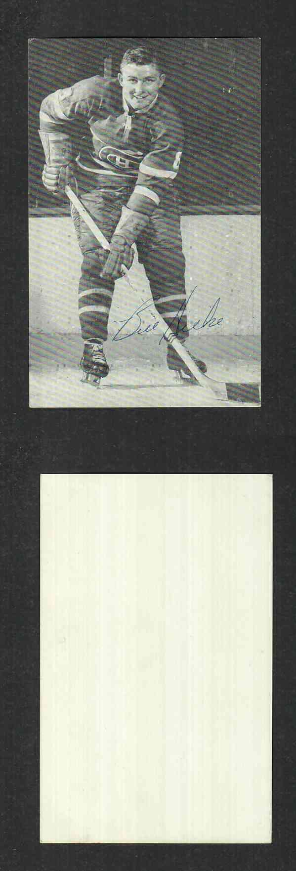 1950'S MONTREAL CANADIENS B. HICKE  AUTOGRAPHED POST CARD photo