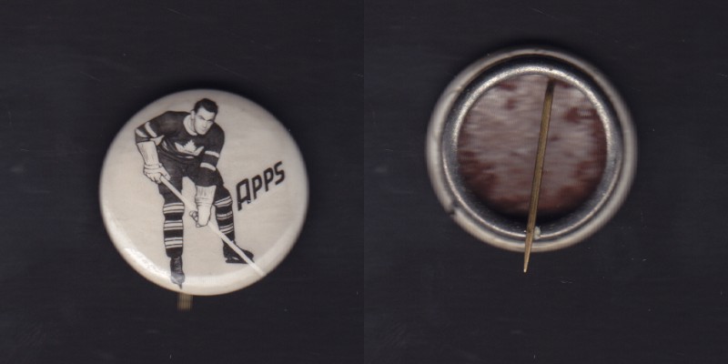 1948 KELLOGG'S PEP CEREAL TORONTO MAPLE LEAFS S. APPS PINBACK BUTTON photo 1948 KELLOGG'S PEP CEREAL TORONTO MAPLE LEAFS S. APPS PINBACK BUTTON photo