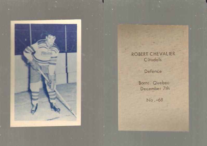 1952-53 OHL ANONYMOUS HOCKEY CARD #68 R. CHEVALIER photo 1952-53 OHL ANONYMOUS HOCKEY CARD #68 R. CHEVALIER photo
