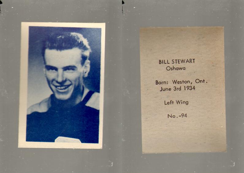 1952-53 OHL ANONYMOUS HOCKEY CARD #94 B. STEWART photo 1952-53 OHL ANONYMOUS HOCKEY CARD #94 B. STEWART photo