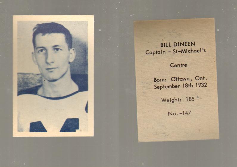 1952-53 OHL ANONYMOUS HOCKEY CARD #147 B. DINEEN photo 1952-53 OHL ANONYMOUS HOCKEY CARD #147 B. DINEEN photo