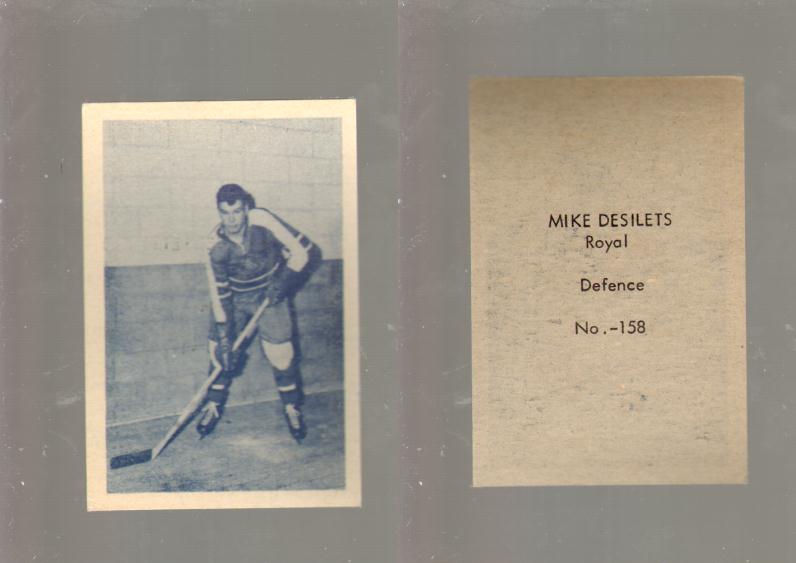 1952-53 OHL ANONYMOUS HOCKEY CARD #158 M. DESILETS photo 1952-53 OHL ANONYMOUS HOCKEY CARD #158 M. DESILETS photo