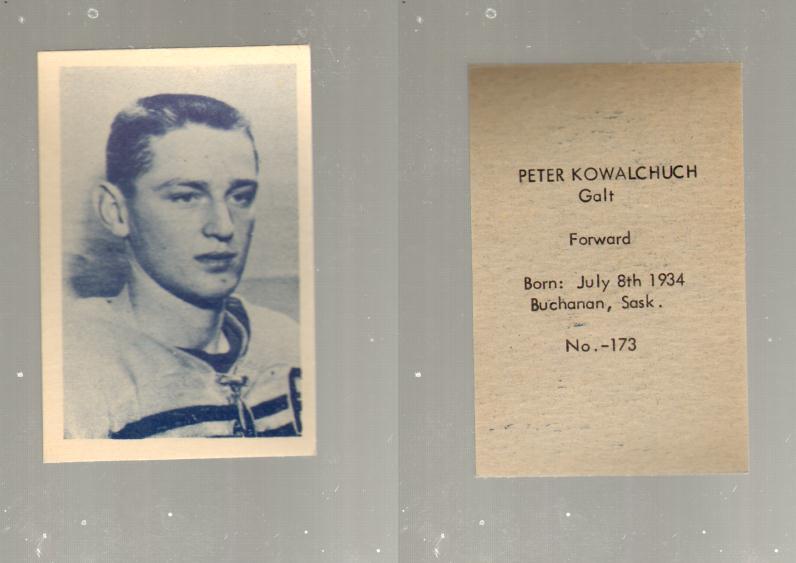 1952-53 OHL ANONYMOUS HOCKEY CARD #173 P. KOWALCHUCH photo 1952-53 OHL ANONYMOUS HOCKEY CARD #173 P. KOWALCHUCH photo