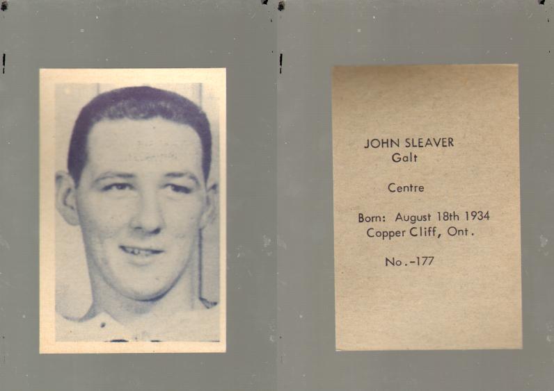 1952-53 OHL ANONYMOUS HOCKEY CARD #177 J. SLEAVER photo 1952-53 OHL ANONYMOUS HOCKEY CARD #177 J. SLEAVER photo