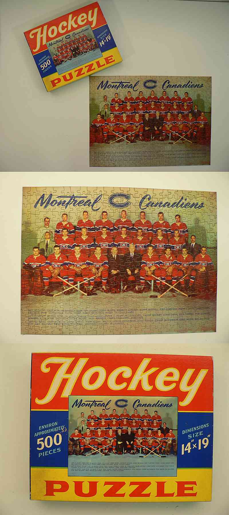 1950'S INTERNATIONAL DISPENSACO MONTREAL CANADIENS PUZZLE & BOX photo