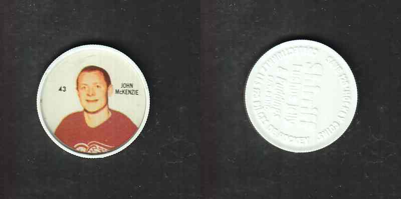 1960-61 SHIRRIFF HOCKEY COIN #43 J. McKENZIE photo 1960-61 SHIRRIFF HOCKEY COIN #43 J. McKENZIE photo