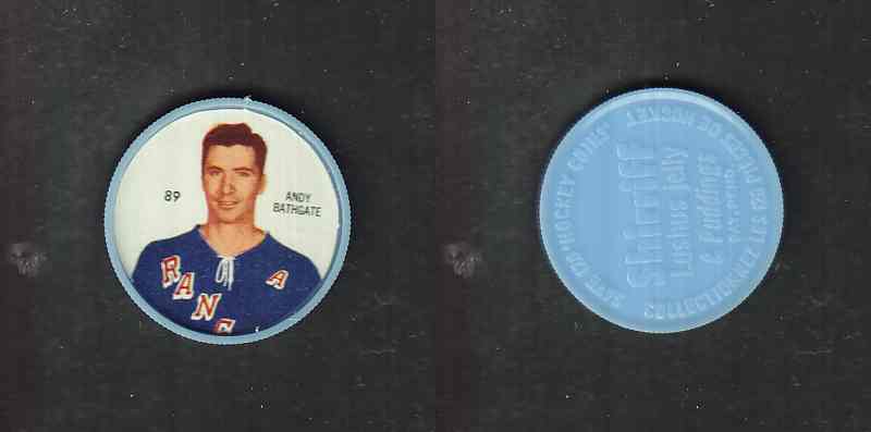 1960-61 SHIRRIFF HOCKEY COIN #89 A. BATHGATE photo 1960-61 SHIRRIFF HOCKEY COIN #89 A. BATHGATE photo