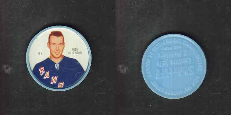 1960-61 SHIRRIFF HOCKEY COIN #91 A. HEBENTON photo