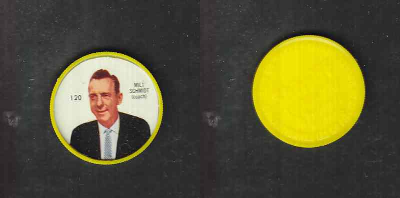 1960-61 SHIRRIFF HOCKEY COIN #120 M. SCHMIDT photo 1960-61 SHIRRIFF HOCKEY COIN #120 M. SCHMIDT photo