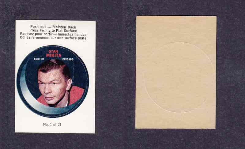 1968-69 O-P-C HOCKEY PUCK STICKER S. MIKITA #1 photo