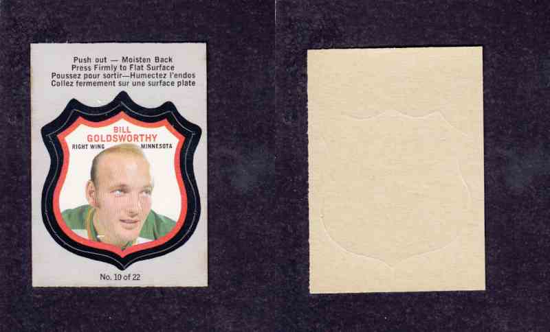 1972-73 O-P-C PLAYER CREST B. GOLDSWORTHY #10 photo 1972-73 O-P-C PLAYER CREST B. GOLDSWORTHY #10 photo