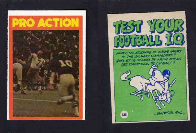 1972 CFL O-PEE-CHEE FOOTBALL CARD #128 PRO ACTION photo 1972 CFL O-PEE-CHEE FOOTBALL CARD #128 PRO ACTION photo