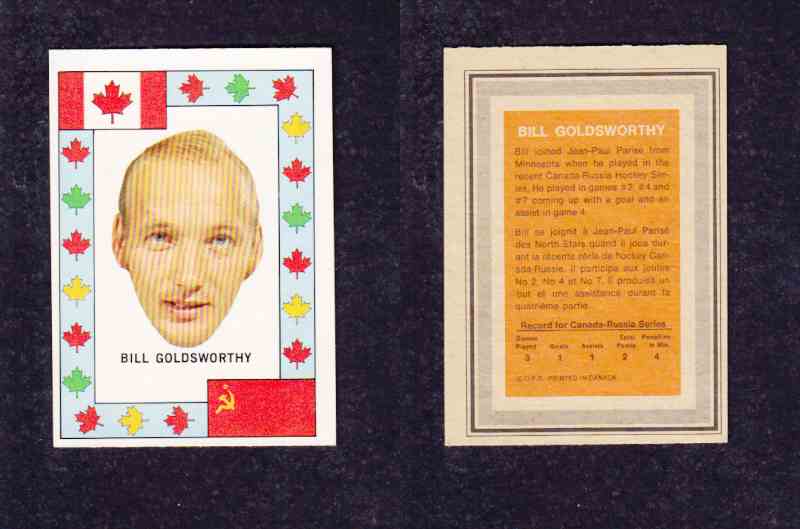 1972-73 O-P-C TEAM CANADA B. GOLDSWORTHY photo 1972-73 O-P-C TEAM CANADA B. GOLDSWORTHY photo