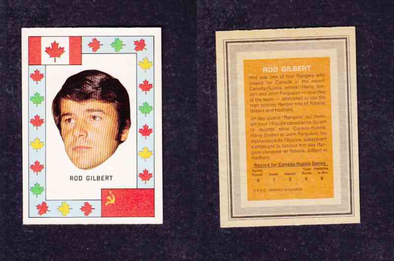1972-73 O-P-C TEAM CANADA R. GILBERT photo 1972-73 O-P-C TEAM CANADA R. GILBERT photo