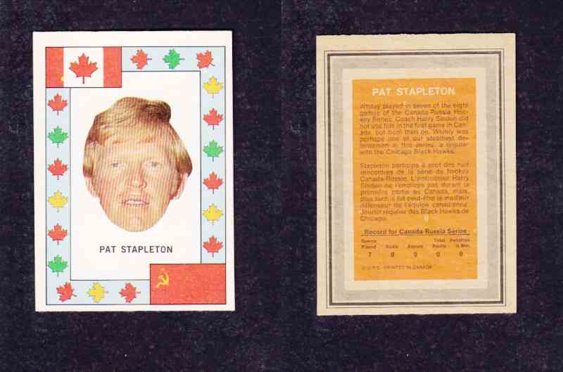 1972-73 O-P-C TEAM CANADA P. STAPLETON photo 1972-73 O-P-C TEAM CANADA P. STAPLETON photo
