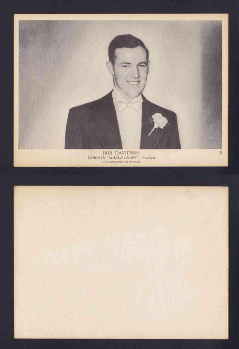 1939-40 O-PEE-CHEE HOCKEY CARD BOB. DAVIDSON photo 1939-40 O-PEE-CHEE HOCKEY CARD BOB. DAVIDSON photo