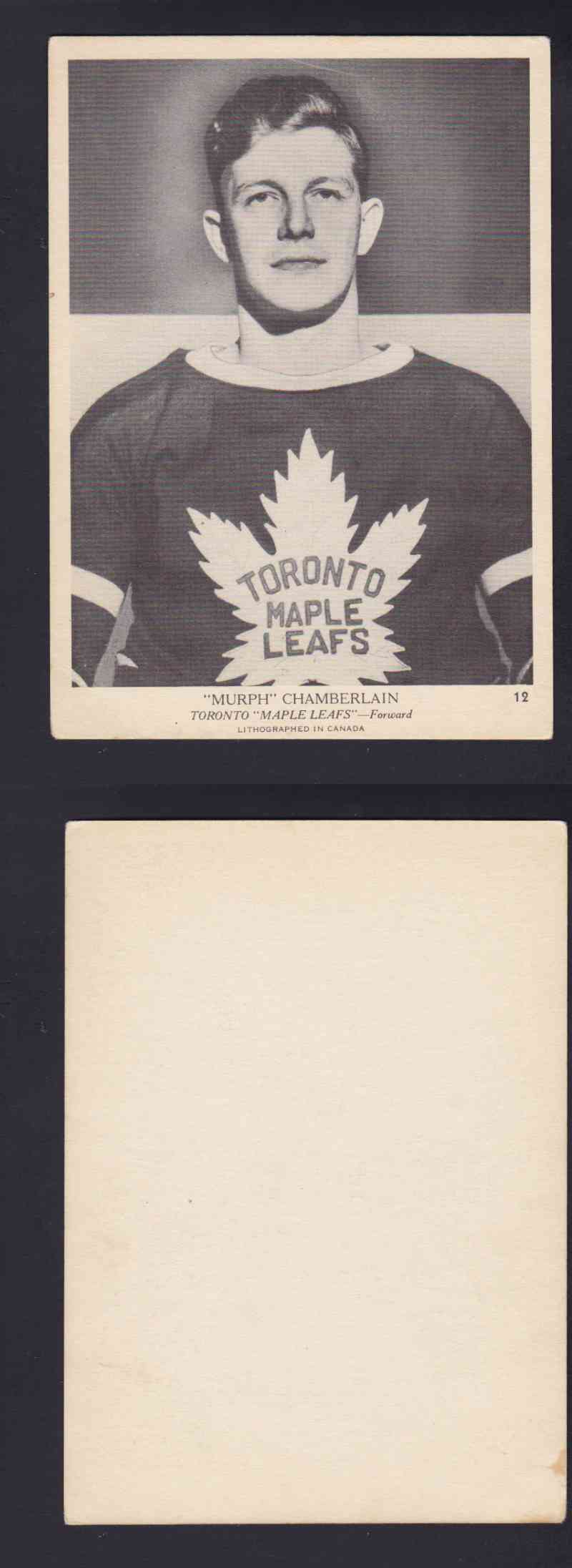 1939-40 O-PEE-CHEE HOCKEY CARD ''MURPH'' CHAMBERLAIN photo 1939-40 O-PEE-CHEE HOCKEY CARD ''MURPH'' CHAMBERLAIN photo