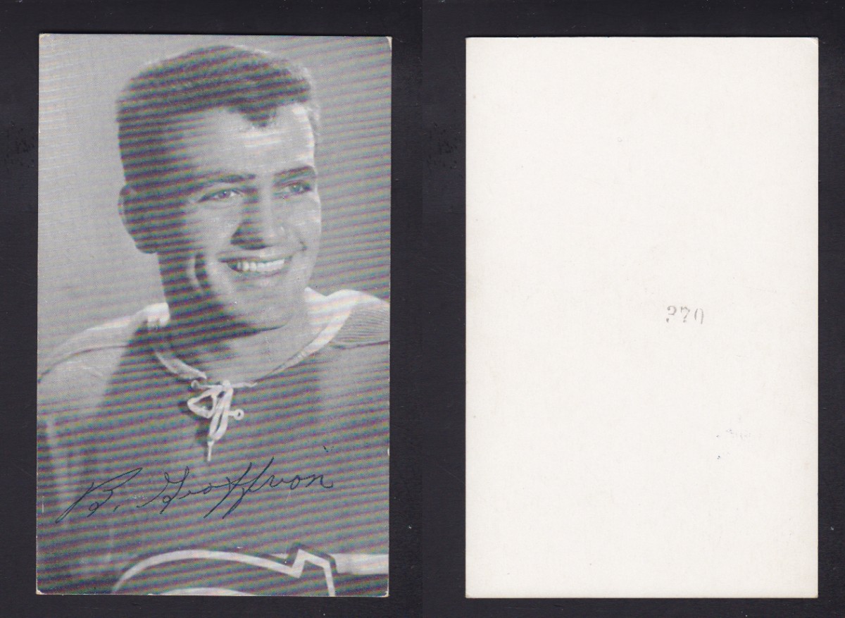 1950'S MONTREAL CANADIENS B. GEOFFRION POST CARD AUTOGRAPHED photo