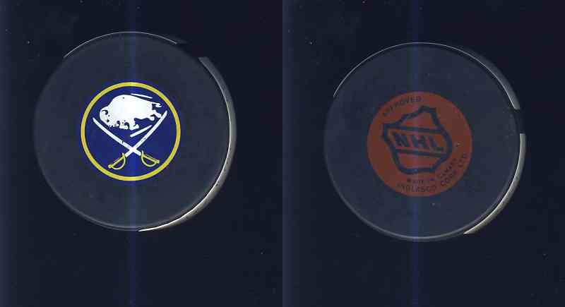 1980-85 VICEROY V4 BUFFALO SABRES GAME PUCK photo