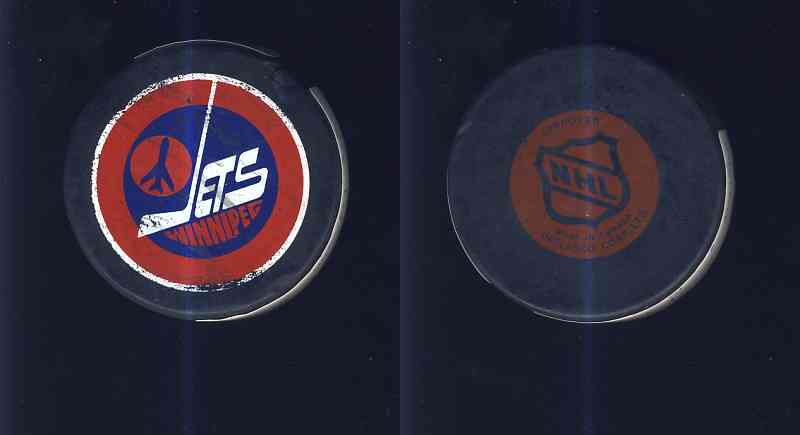 1980-85 VICEROY V4 WINNIPEG JETS GAME PUCK photo