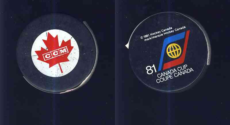 1981 VICEROY V3 CANADA CUP GAME PUCK photo 1981 VICEROY V3 CANADA CUP GAME PUCK photo