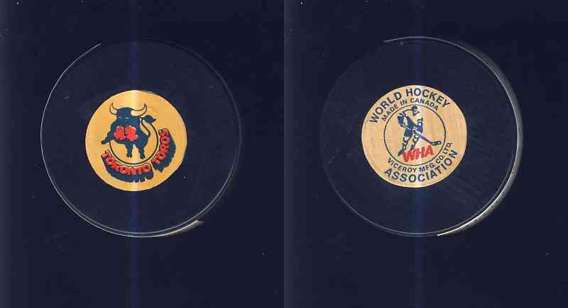 1970'S V3 VICEROY TORONTO TOROS GAME PUCK photo