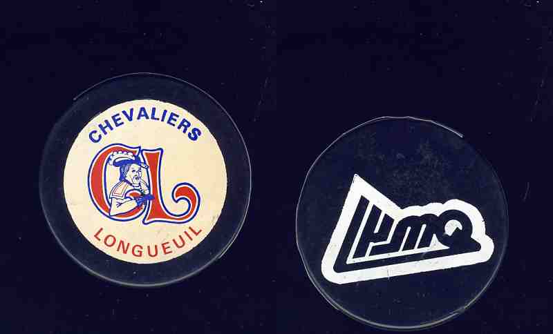 1982-84 CZ3 CZECHOSLOVAKIA LONGUEUIL CHEVALIERS GAME PUCK photo 1982-84 CZ3 CZECHOSLOVAKIA LONGUEUIL CHEVALIERS GAME PUCK photo