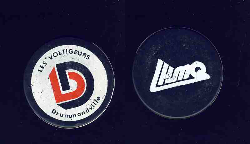1981-91 CZ3 CZECHOSLOVAKIA DRUMONDVILLE VOLTIGEURS GAME PUCK photo 1981-91 CZ3 CZECHOSLOVAKIA DRUMONDVILLE VOLTIGEURS GAME PUCK photo