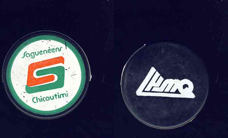 1981-91 CZ3 CZECHOSLOVAKIA CHICOUTIMI SAGUENEENS GAME PUCK photo 1981-91 CZ3 CZECHOSLOVAKIA CHICOUTIMI SAGUENEENS GAME PUCK photo