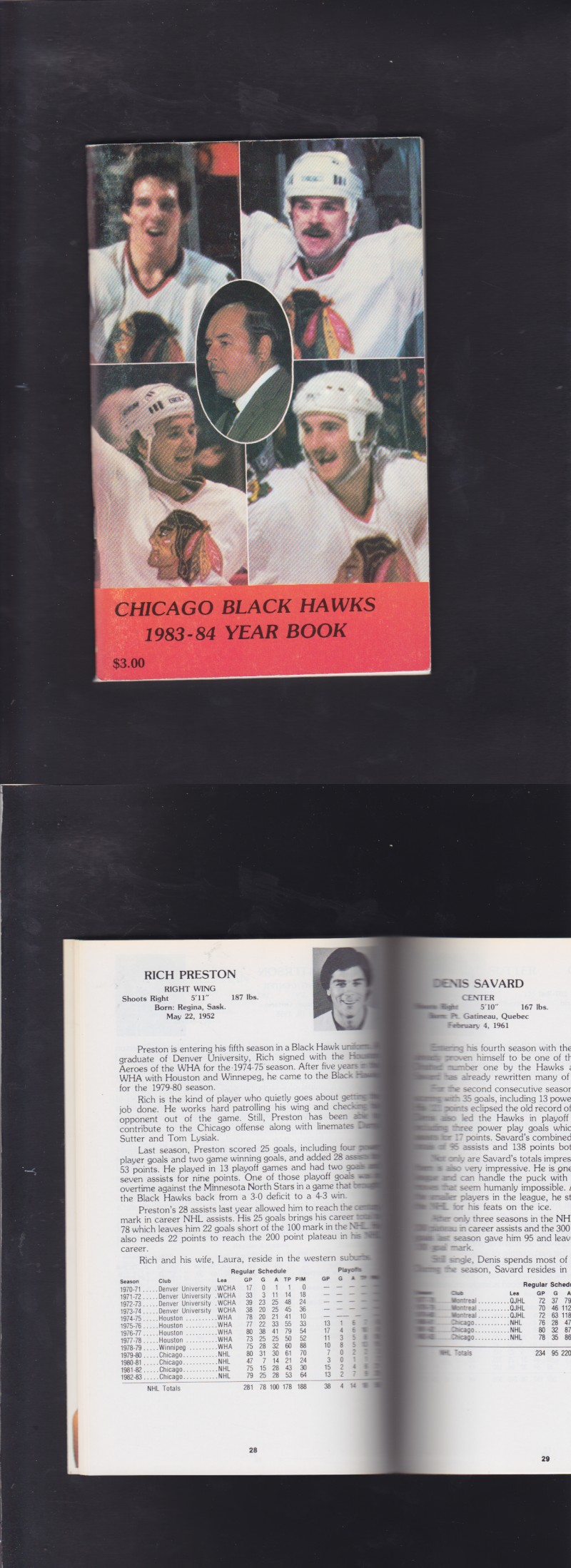 1983-84 CHICAGO BLACKHAWKS YEARBOOK photo
