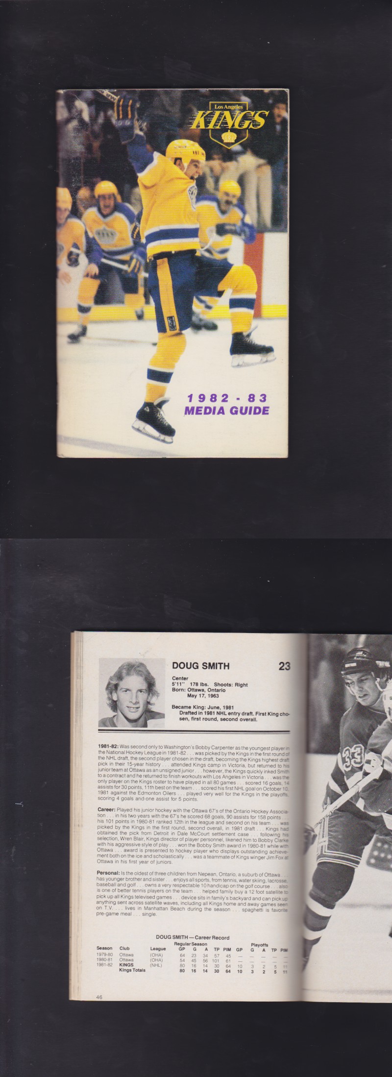 1982-83 LOS ANGELES KINGS YEARBOOK photo