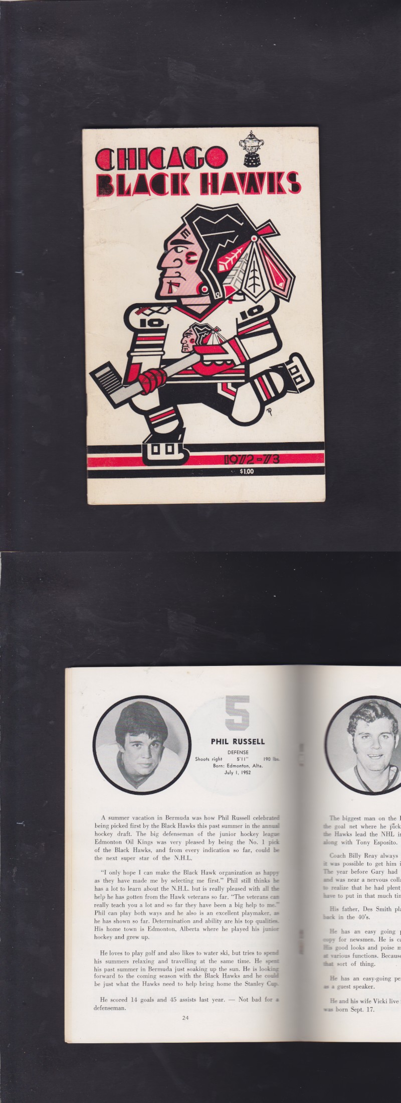 1972-73 CHICAGO BLACKHAWKS YEARBOOK photo