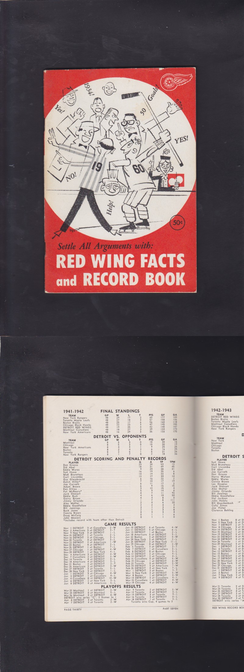 1960-61 DETROIT RED WINGS YEARBOOK photo