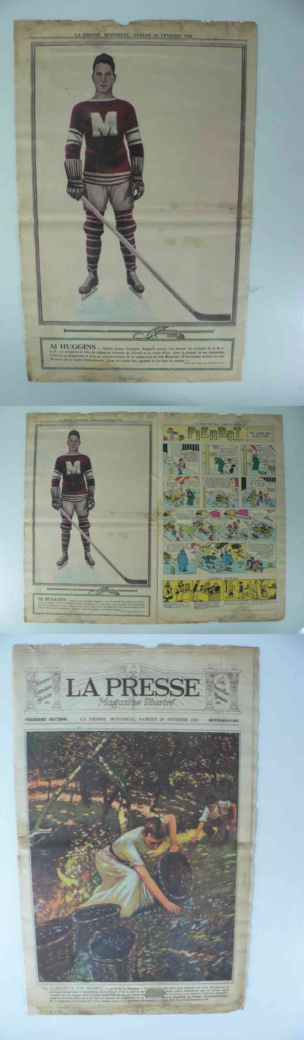 1931 LA PRESSE FULL NEWSPAPER INSIDE PHOTO A. HUGGINS photo