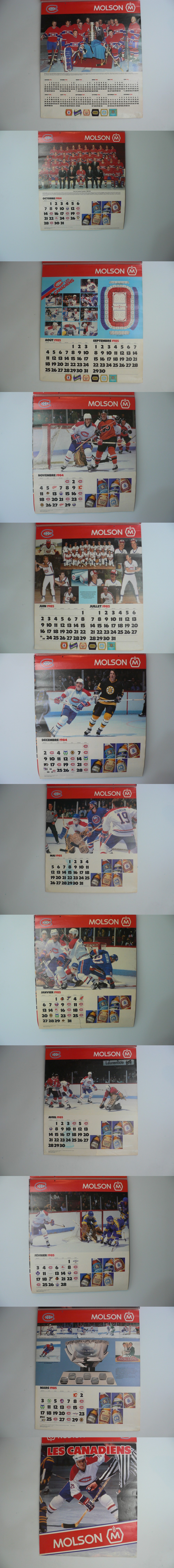 1984-85 MOLSON MONTREAL CANADIENS FULL CALENDAR photo