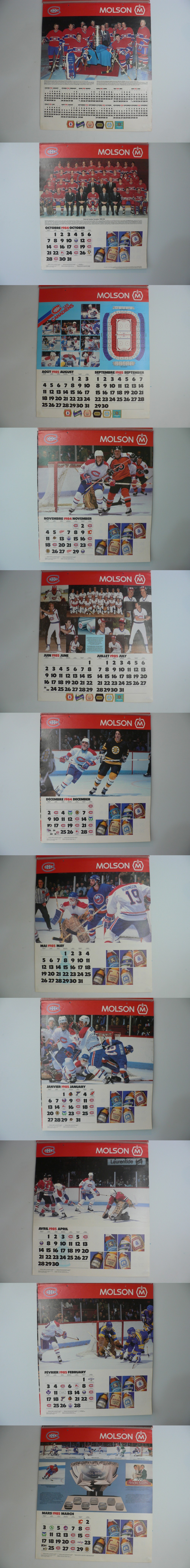 1984-85 MOLSON MONTREAL CANADIENS FULL CALENDAR photo