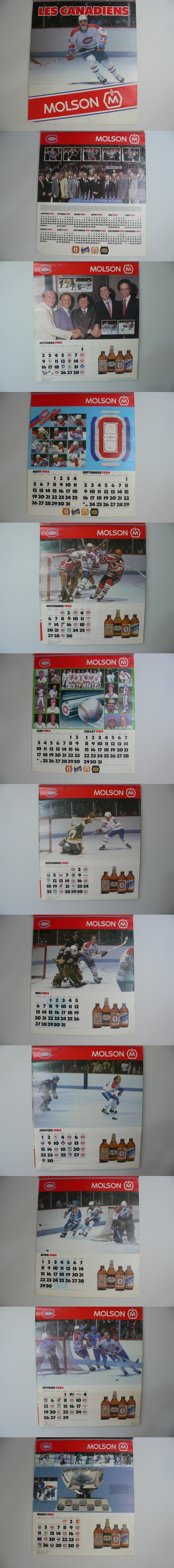 1983-84 MOLSON MONTREAL CANADIENS FULL CALENDAR photo