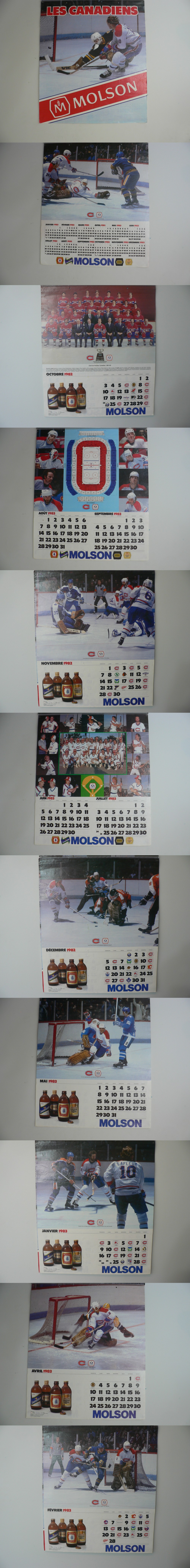 1982-83 MOLSON MONTREAL CANADIENS FULL CALENDAR photo