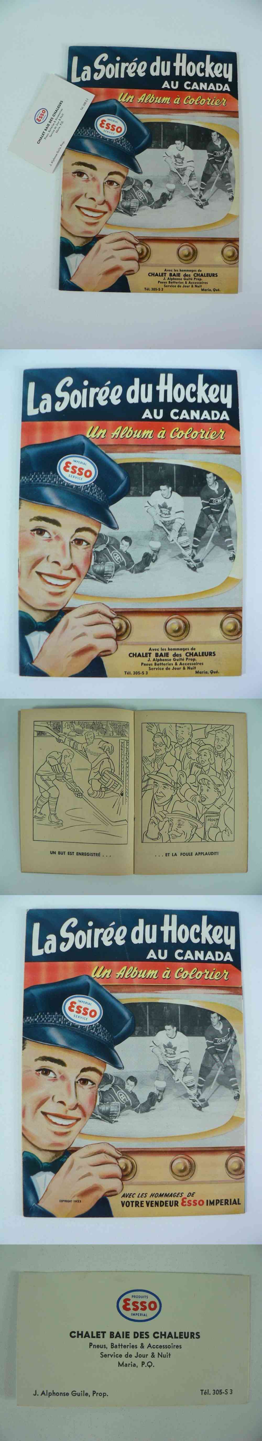 1953 ESSO HOCKEY CANADA COLOURING BOOK photo