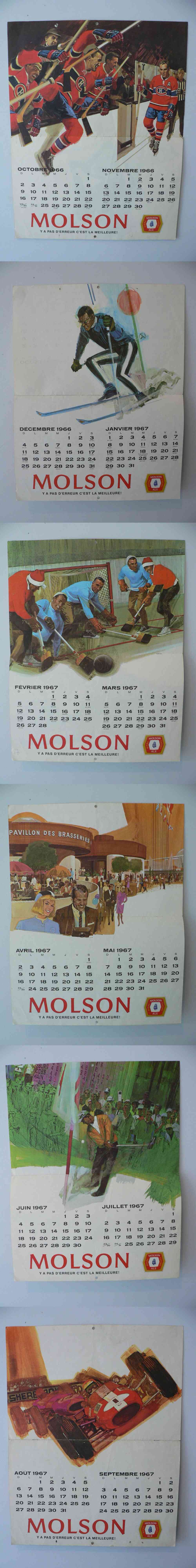 1966-67 MOLSON MONTREAL CANADIENS FULL CALENDAR photo