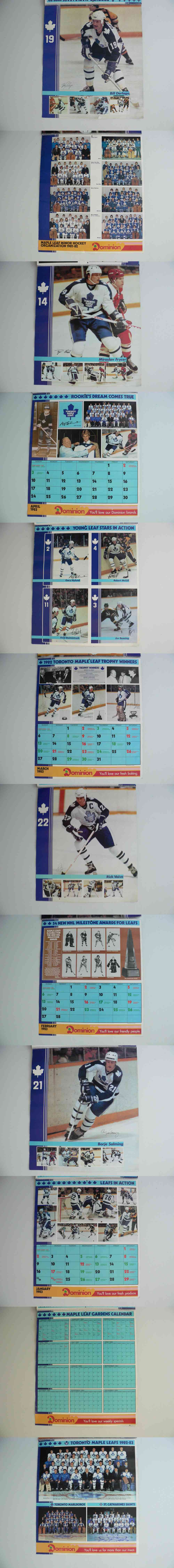 1982-83 TORONTO MAPLE LEAFS FULL CALENDAR photo